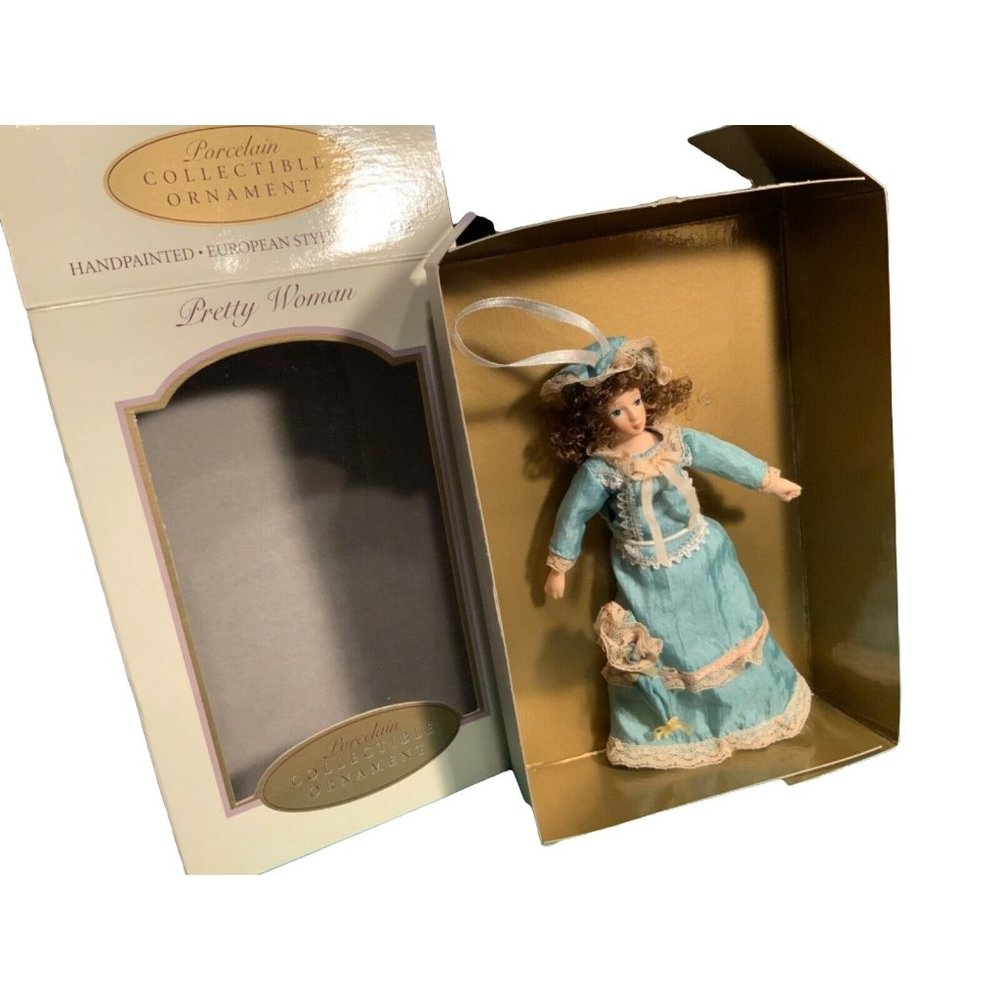 DG Creations Pretty Woman Porcelain Doll 6 Inch Christmas Ornament — 2003